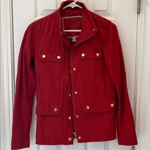 J. Crew Women’s Military Field Jacket in Bold Red